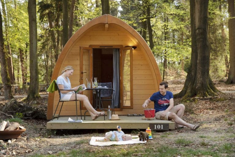 Slapen in het bos in een boshuisje Veluwe Buitenplaast Beekhuizen 6