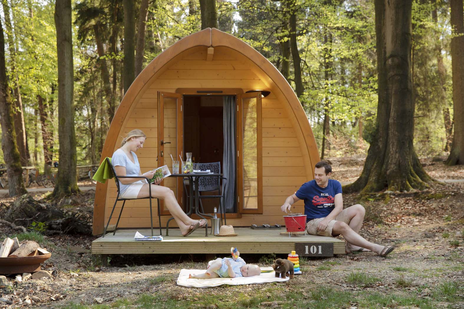 Slapen in het bos in een boshuisje Veluwe Buitenplaast Beekhuizen 6